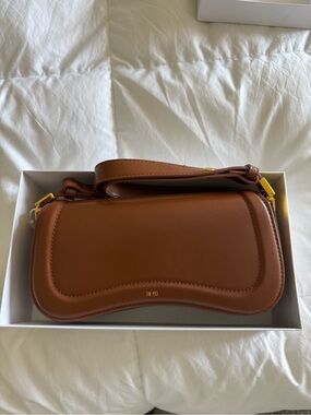 JW PEI Cognac Saddle Shoulder Bag with Gold Hardware